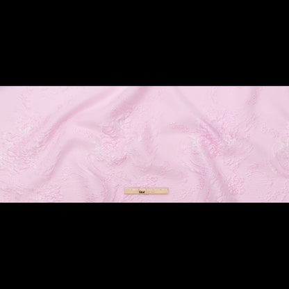 Luminous Pink Lavender Abstract Luxury Double-Layer Organza Brocade - Folded