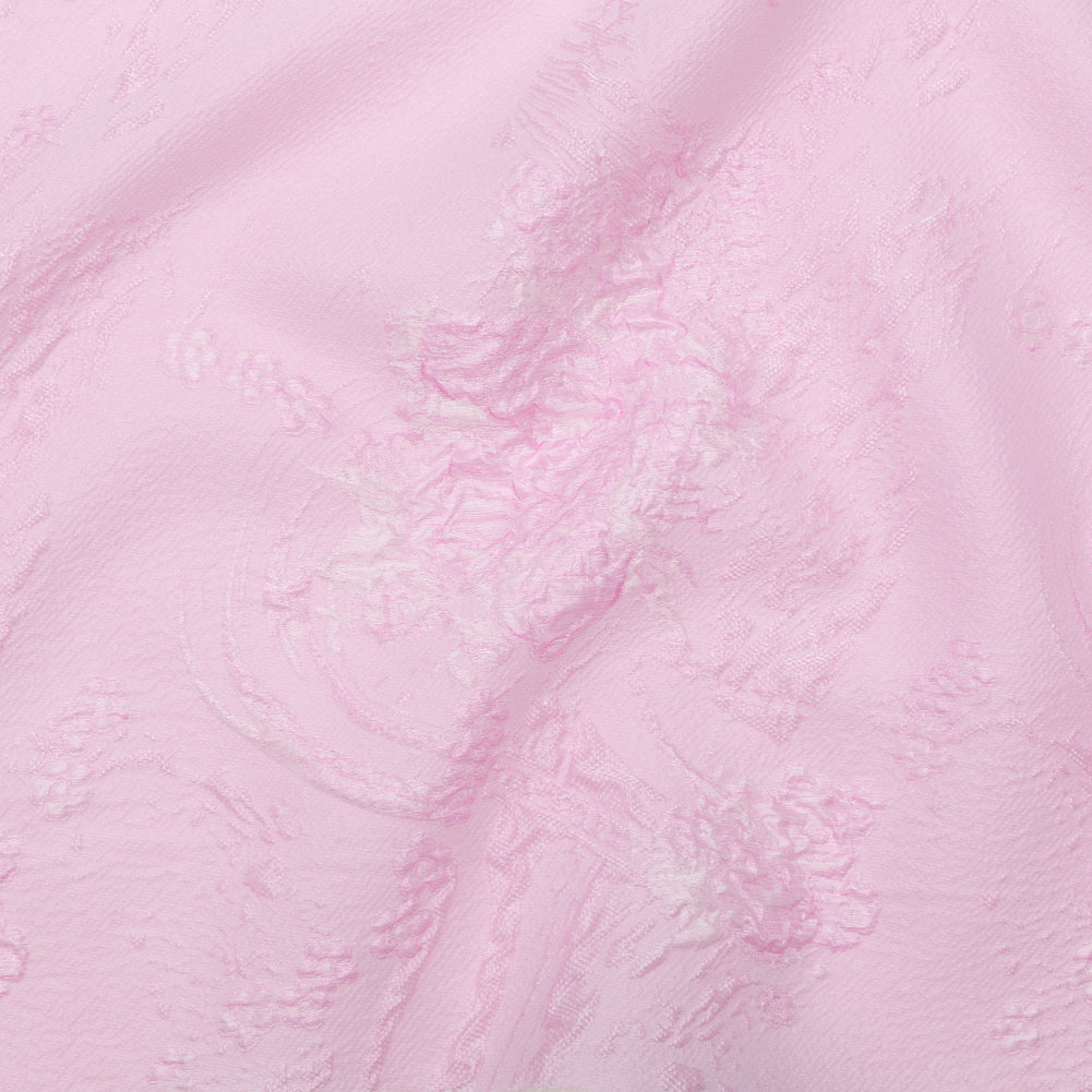 Luminous Pink Lavender Abstract Luxury Double-Layer Organza Brocade