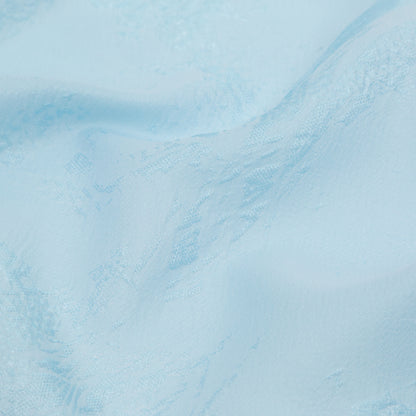 Luminous Sky Blue Abstract Luxury Double-Layer Organza Brocade - Full