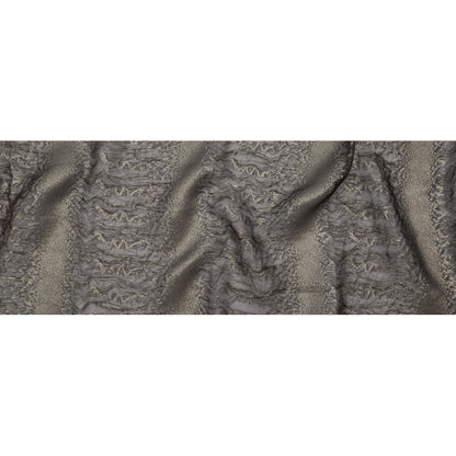 Metallic Double Layer Organza - Gold and Gray Iridescent Stripes Folded