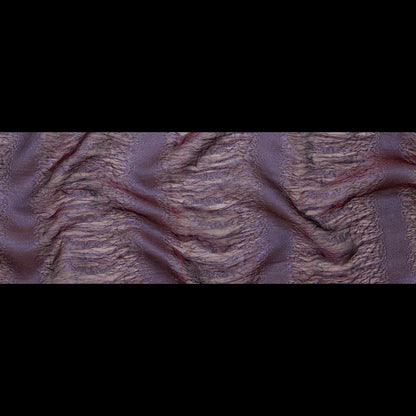 Metallic Blue and Red Iridescent Striped Double Layer Organza - Folded