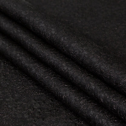 Metallic Black Luxury Floral Brocade Folded