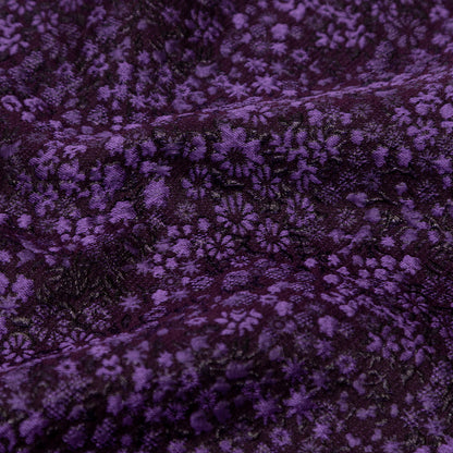 Metallic Purple Luxury Floral Brocade - Detail