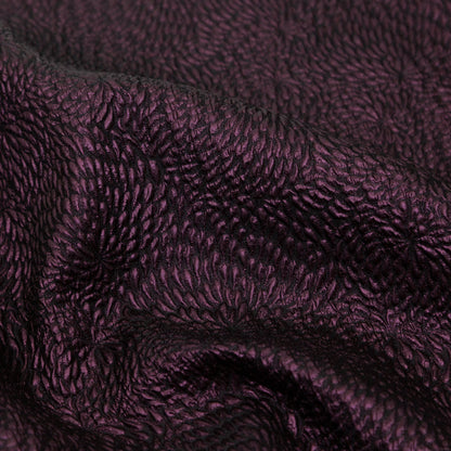 Metallic Aubergine Floral Double-Layer Organza Brocade - Full