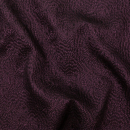 Metallic Aubergine Floral Double-Layer Organza Brocade