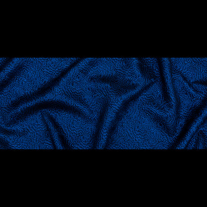 Metallic Royal Blue Floral Double-Layer Organza Brocade Folded