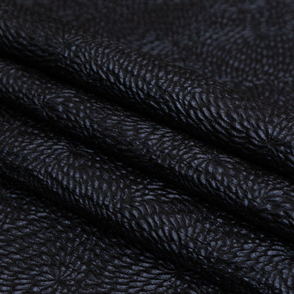 Metallic Black Floral Double-Layer Organza Brocade - Detail