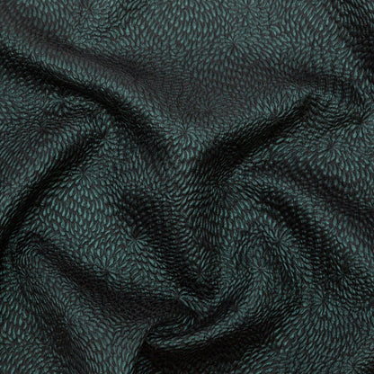 Metallic Green Floral Double-Layer Organza Brocade