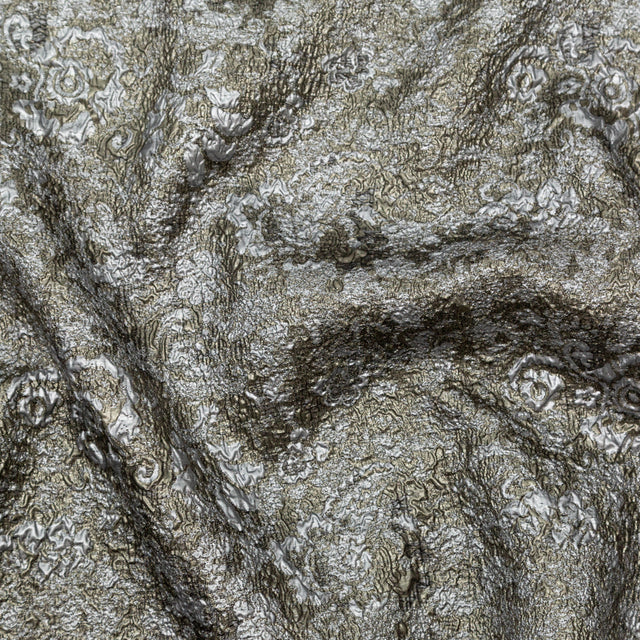 Silver and Pale Gold Luxury Metallic Brocade