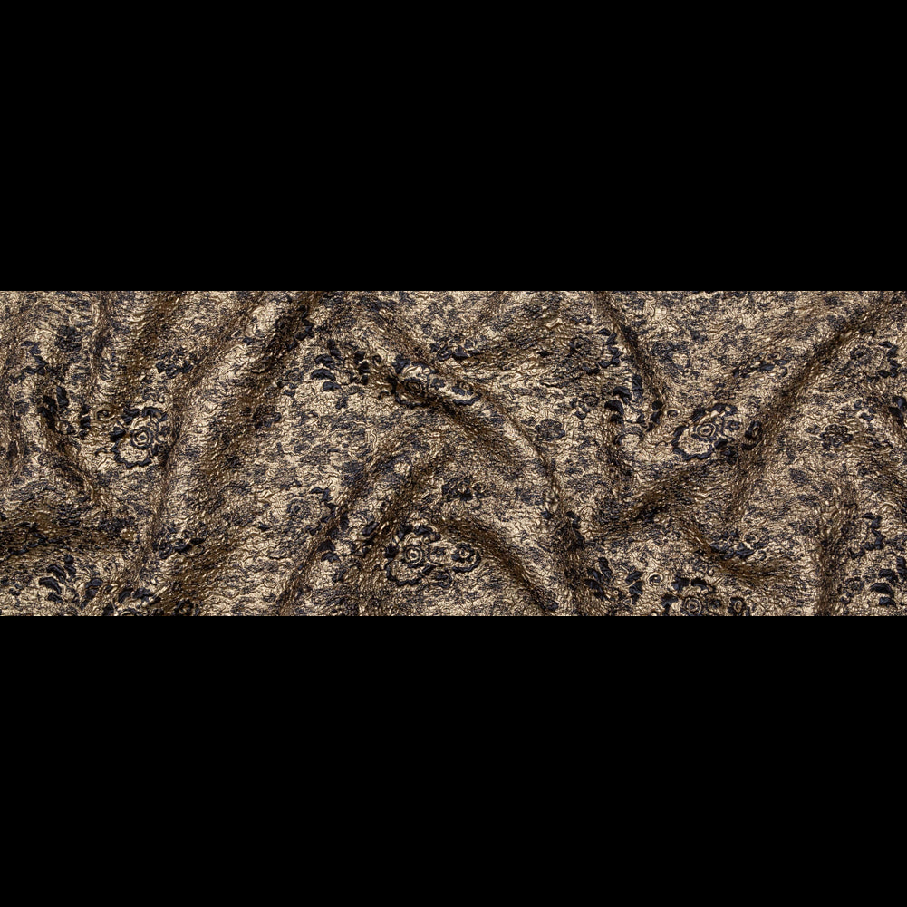 Blue and Gold Luxury Metallic Brocade Folded