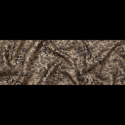 Blue and Gold Luxury Metallic Brocade Folded