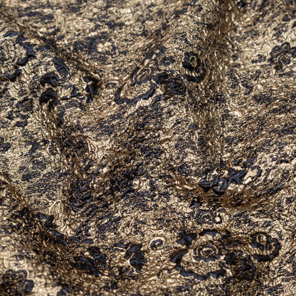 Blue and Gold Luxury Metallic Brocade Full