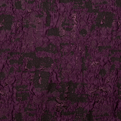Blackberry Wine and Black Abstract Luxury Metallic Brocade
