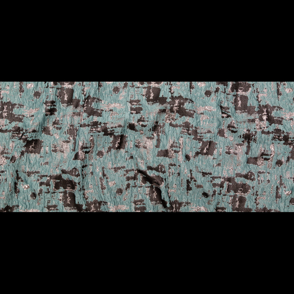 Mint Chocolate Chip Abstract Luxury Metallic Brocade - Full