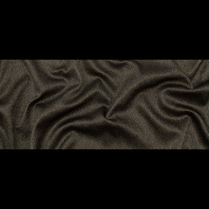 Metallic Pale Gold on Black Abstract Luxury Brocade - Folded