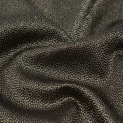 Metallic Pale Gold on Black Abstract Luxury Brocade - Full