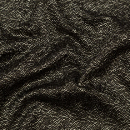 Metallic Pale Gold on Black Abstract Luxury Brocade