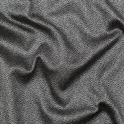 Metallic Silver on Black Abstract Luxury Brocade