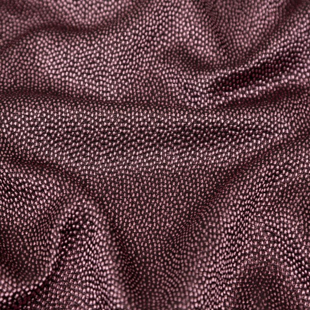 Metallic Pink on Black Abstract Luxury Brocade Full