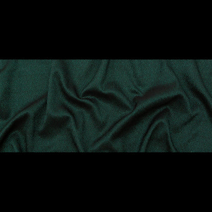 Metallic Green on Black Abstract Luxury Brocade - Folded