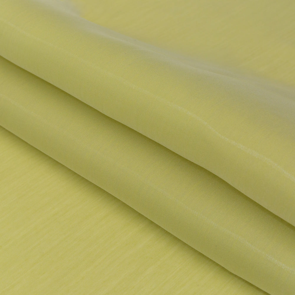 Luminous Citron Semi-Sheer Bridal Mikado Detail