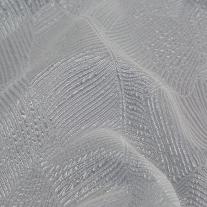 Luminous White Double-Layer Organza Brocade - Full