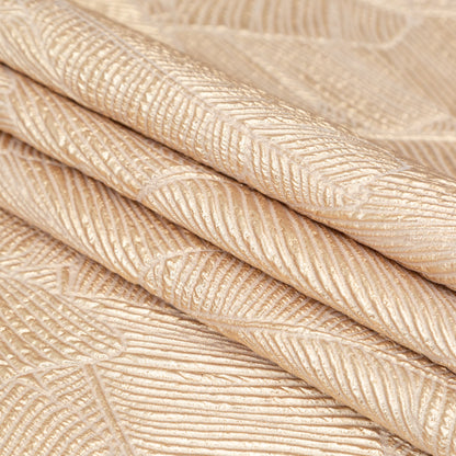 Luminous Gold Double-Layer Organza Brocade Detail
