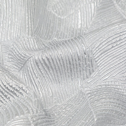 Luminous Silver Double-Layer Organza Brocade - Full
