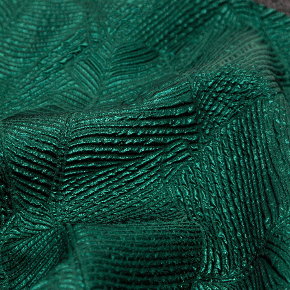 Luminous Green Double-Layer Organza Brocade Full