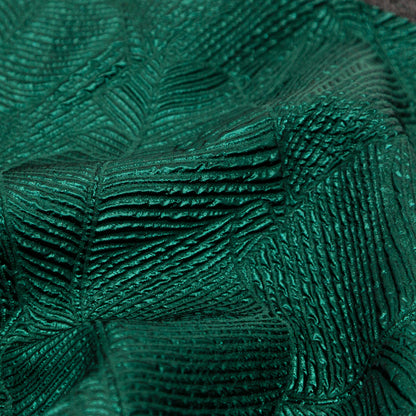 Luminous Green Double-Layer Organza Brocade Full