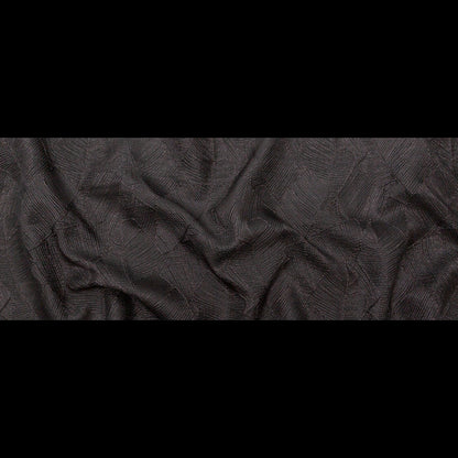 Luminous Black Double-Layer Organza Brocade Folded