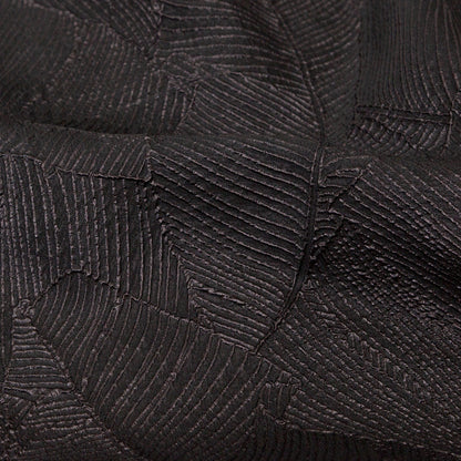 Luminous Black Double-Layer Organza Brocade Full