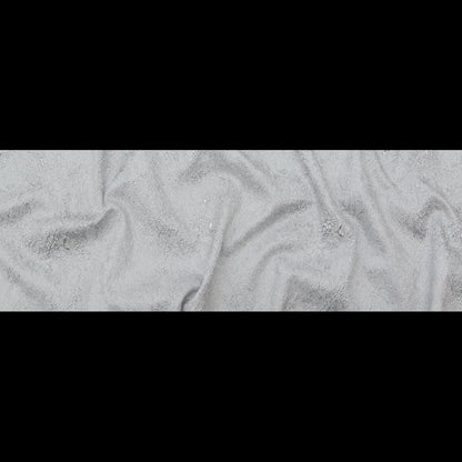 White and Silver Abstract Luxury Metallic Brocade - Folded