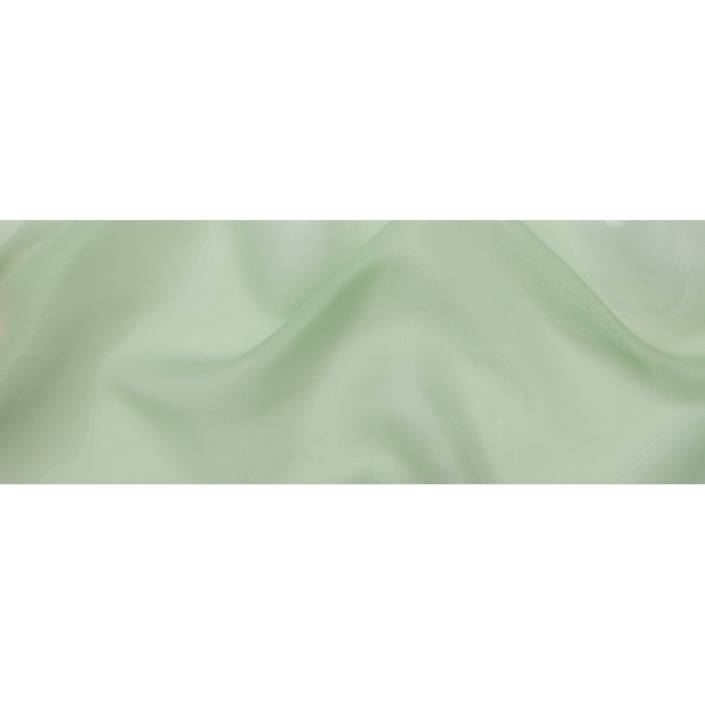 Luminous Mist Green Semi-Sheer Bridal Mikado - Folded
