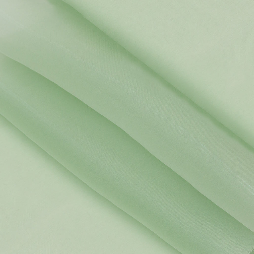 Luminous Mist Green Semi-Sheer Bridal Mikado - Detail
