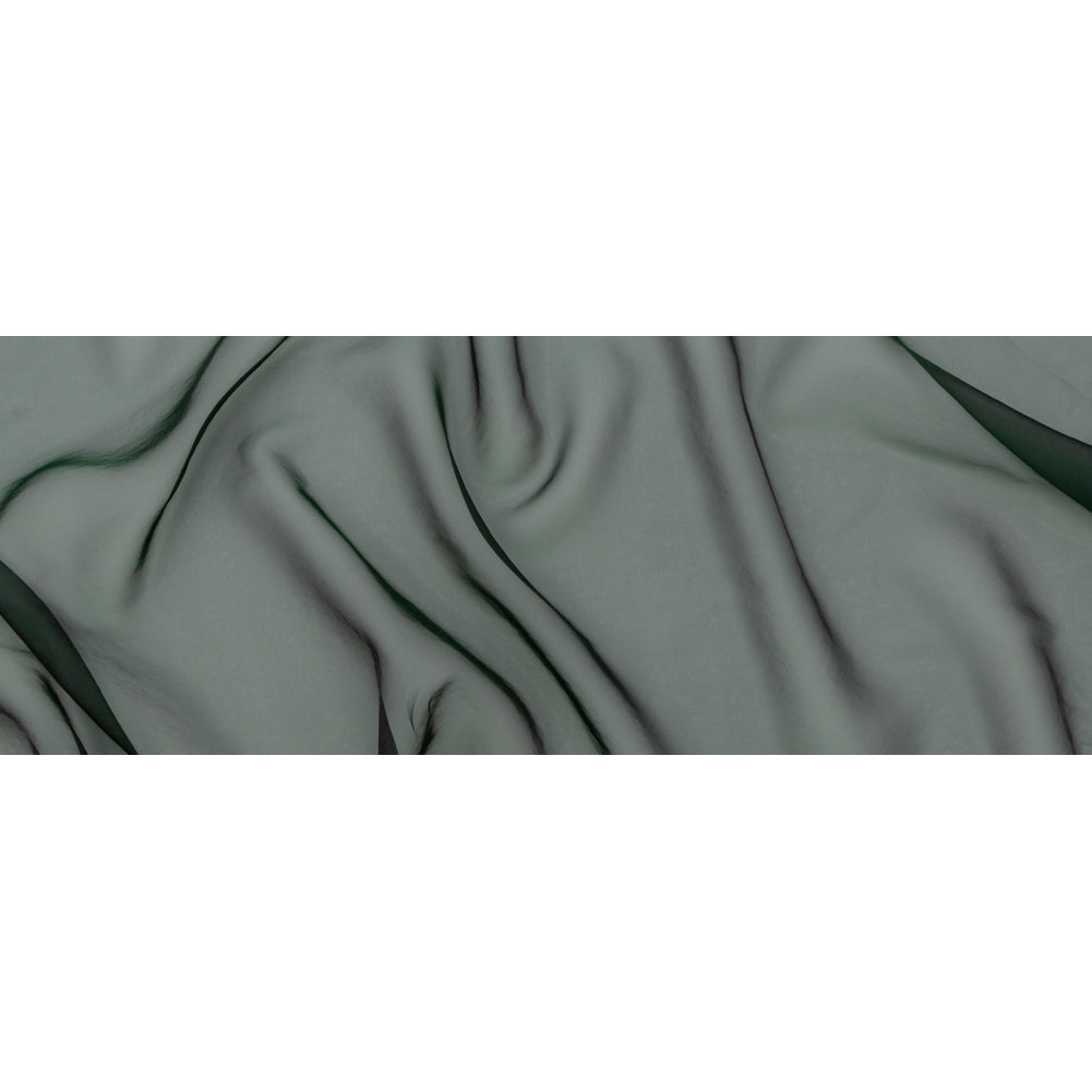 Shimmering Emerald and Black Iridescent Organza - Folded