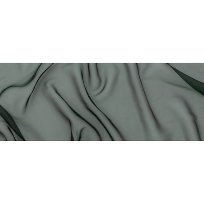 Shimmering Emerald and Black Iridescent Organza - Folded