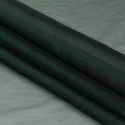 Shimmering Emerald and Black Iridescent Organza - Detail