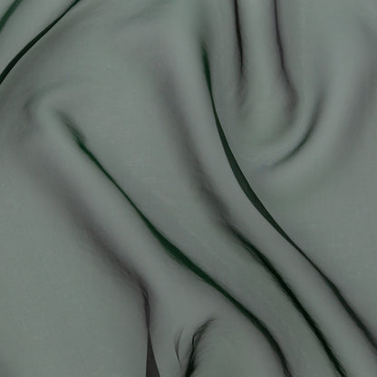 Shimmering Emerald and Black Iridescent Organza