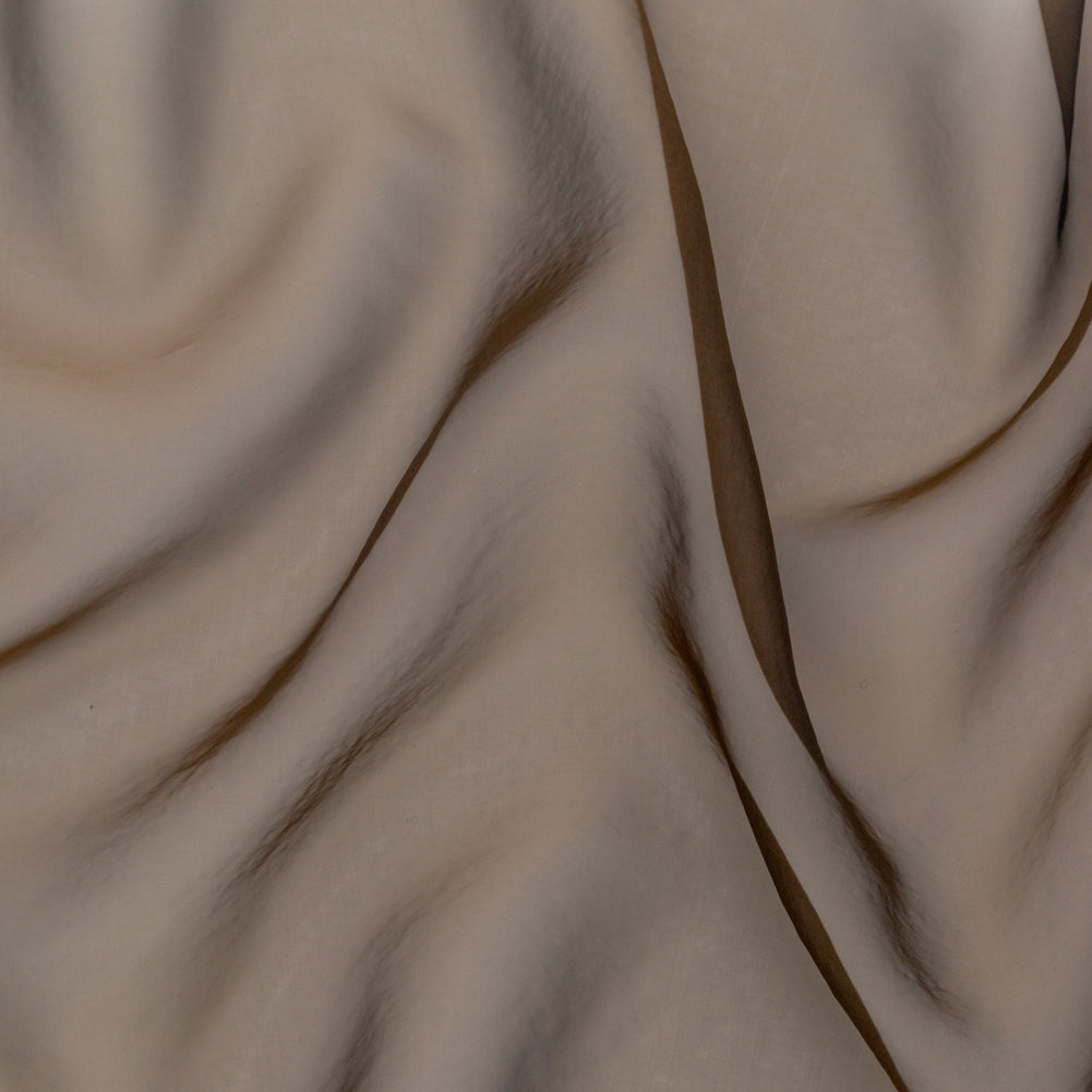 Shimmering Yellow and Brown Iridescent Organza