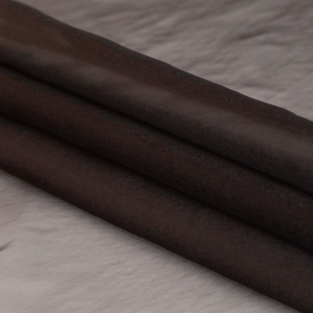 Shimmering Brown and Black Iridescent Organza - Detail
