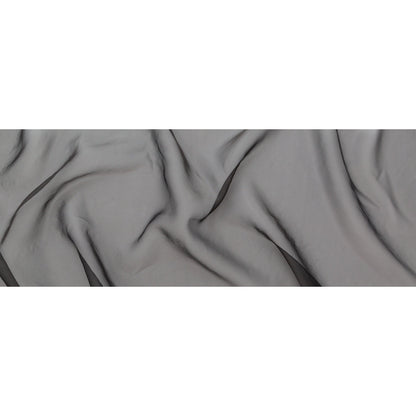 Shimmering Black and Silver Iridescent Organza - Folded