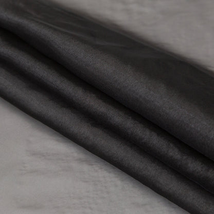 Shimmering Black and Silver Iridescent Organza - Detail