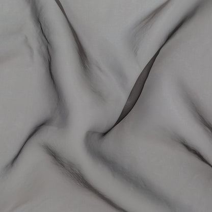 Shimmering Black and Silver Iridescent Organza