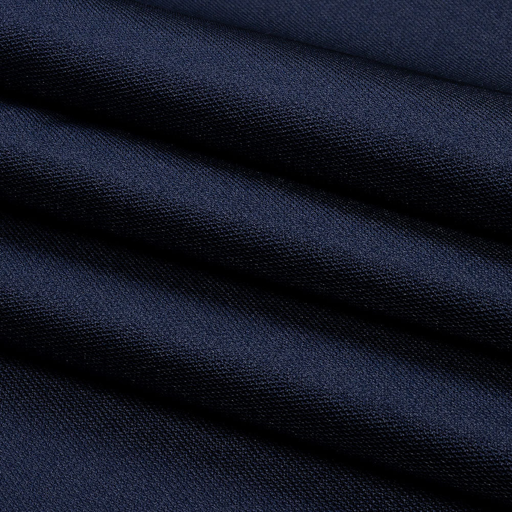 Novelty Polyester Pique - Navy - Kestrel Collection Folded