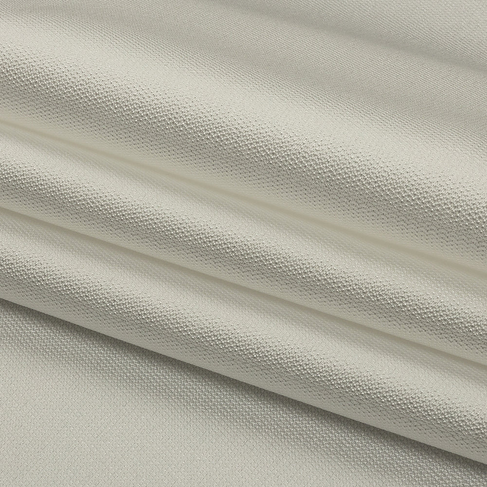 Kestrel White Novelty Polyester Pique - Folded