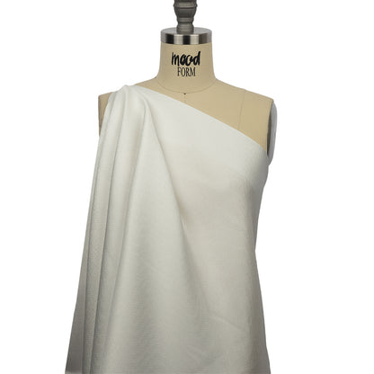 Kestrel White Novelty Polyester Pique - Drape
