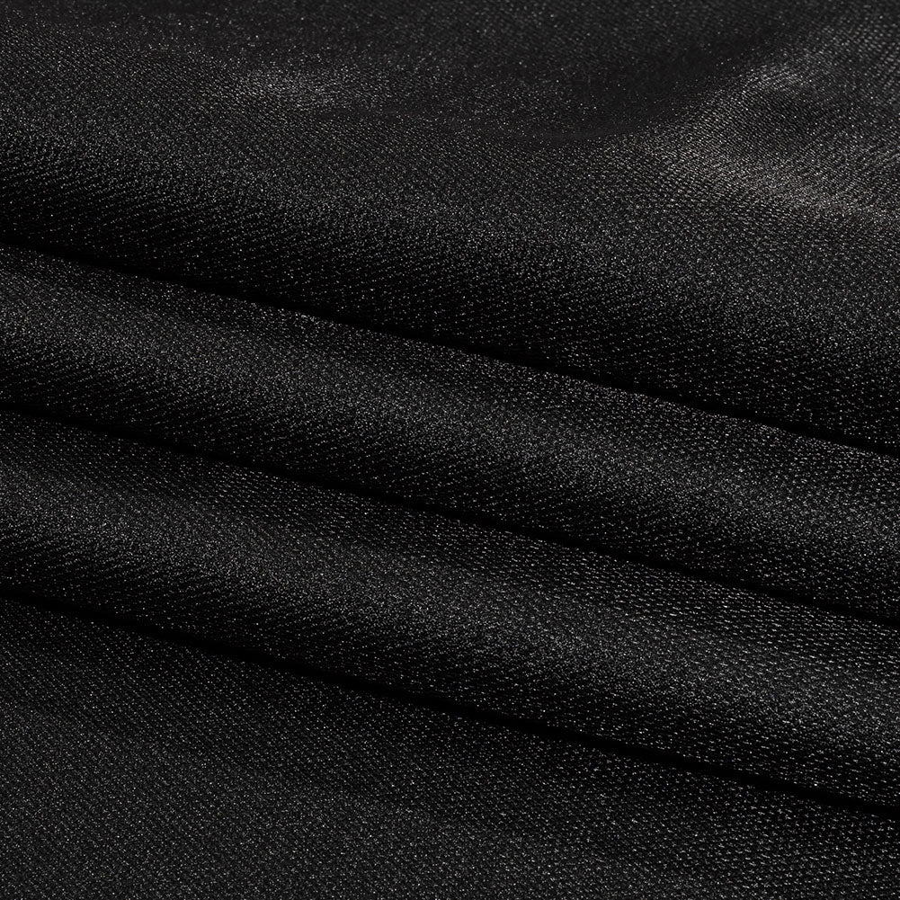 Kestrel Black Novelty Polyester Pique - Full