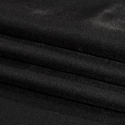 Kestrel Black Novelty Polyester Pique - Full