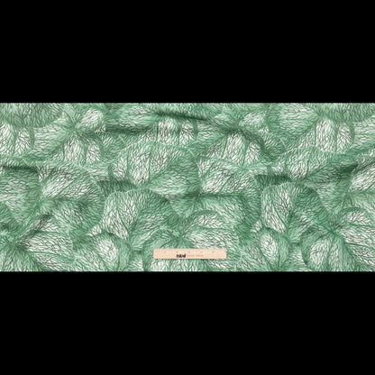 Green Tropical Leaves Printed Woven - Full